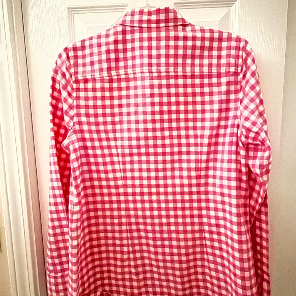 Vineyard Vines Red and White Gingham Button Down Shirt